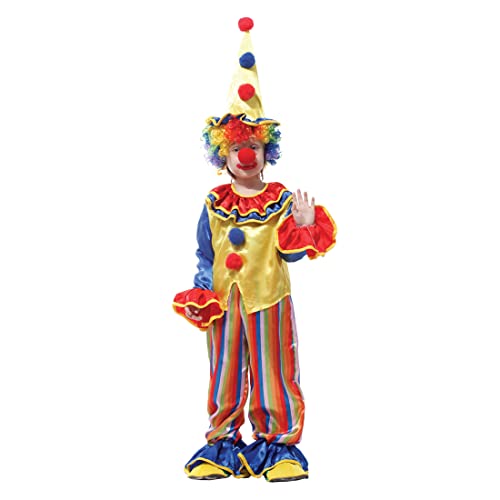 SELORE Kleid Karneval Clown Jungen Kinder 7-9 Jahre Kleid Kostüm Halloween Clown Kinder (7-9 Jahre) von SELORE