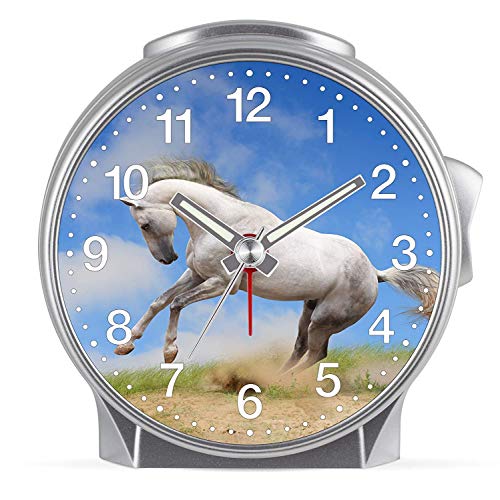 SELVA Eurotime Kinder Wecker für Mädchen mit Pferde-Motiv, Kunststoffgehäuse und Kunststoffglas, geräuscharmer Wecker, kein Ticken, mit Licht und Weckwiederholung,29610-07 SELVA Eurotime Kinder Wecker für Mädchen mit Pferde-Motiv, Kunststoffgehäuse und Kunststoffglas, geräuscharmer Wecker, kein Ticken, mit Licht und Weckwiederholung,29610-07 von SELVA