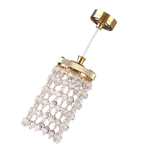 1/12 Miniaturhänge Kronleuchter Für Modell Wohnzimmer LED LED Leg Seite SELTE Metal BRÜFUNG Projekt Dekorative Möbel Puppenhaus Kristallbeleuchtung von SELVFZ