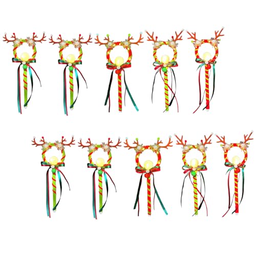 10/15 PCS Rentiergeweih/Tanghulu Leuchtende Stöcke Mit Jingling Glocken Für Weihnachtsfamilienversammlungen Und Fesion Event Festival Party Accessoires von SELVFZ