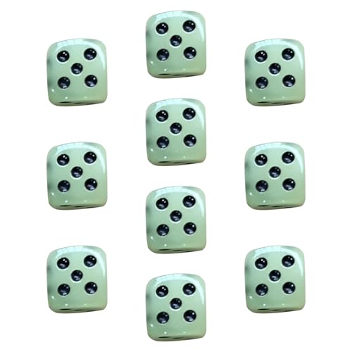 10 PCs Acryl Dices Sechs Seiten Würfel Mit Runden Ecken Leuchten Dark Dices Spiel Für Brettspiele Unterhaltsame Spiele Acryl Dices Sechs Seiten Dices Brettspiel Dices Glow In Dark Dices von SELVFZ