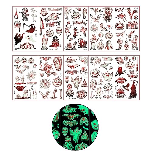 10x Halloween Kinder Dekorative Aufkleber Skelettschläger In Dunklen Leuchtenden Aufklebern Gruselige Abziehbilder Children Decals Abziehbilder 10x Halloween Kinder Dekorative Aufkleber Skelettschläger In Dunklen Leuchtenden Aufklebern Gruselige Abziehbilder Children Decals Abziehbilder von SELVFZ