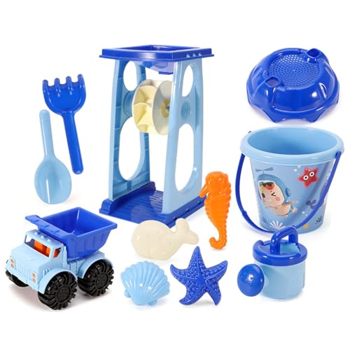 11 Pieces Strand Sandspielzeugset Mit Sandwerkzeugwasserrad Und Bewässerung Von Tipplastwagen Für Einfache Reise Und Lustiges Strandspiel 11 Pieces Strand Sandspielzeugset Mit Sandwerkzeugwasserrad Und Bewässerung Von Tipplastwagen Für Einfache Reise Und Lustiges Strandspiel von SELVFZ