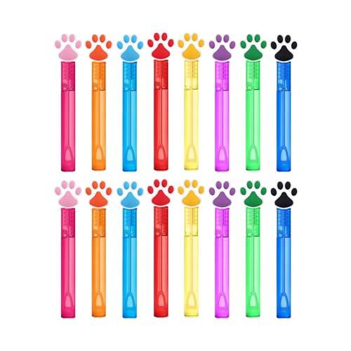 16x Pfoten Design Blowing Tools Taschengröße Kreatives Spiele Item Enthält Flüssigkeit Für Spielplätze Und Playdates Safe PVC Bubble Toy von SELVFZ