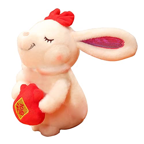 2023 Kaninchenjahr Kaninchen Plüsch Spielzeug Süße Chinesische Newyar Tangsuit Puppen Plüsch Kaninchen Maskottchen Puppen Gefülltes Hasenspielzeug Kaninchen Plüsch Spielzeug Süßes Chinesisches Newyear von SELVFZ
