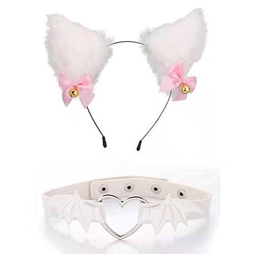 2pcs Tierkostüm Set Für Katzenohren Stirnband Choker Set Kinder Fancy Kostüm Cartoon Accessoires Für Halloween Party Niedliche Cosplay Kostüme Für Frauen Freche Anime Cosplay Kostüme Für Kinder von SELVFZ