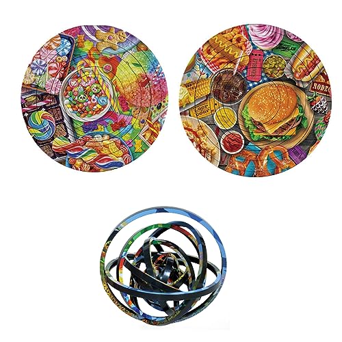 3D Rotierende Puzzle Stressabbau Puzzel Spielzeug Gehirnspiel Herausfordernd Spielzeug Für Kinder Erwachsene Lustige Dekompress Puzzle von SELVFZ