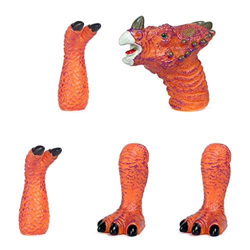 5pcs/los Lustig Spielzeug Cartoon Biologische Dinosaurier Form Fingerpuppe Für Kinder Kleinkindparty Bevorzugt Puppen von SELVFZ