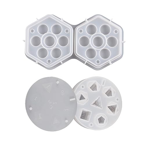 7 Form Dices Square Triangle Dices Formnummern Spiel Silikonform Mit Speicherbox Digital Dices Game Home Craft Tools von SELVFZ