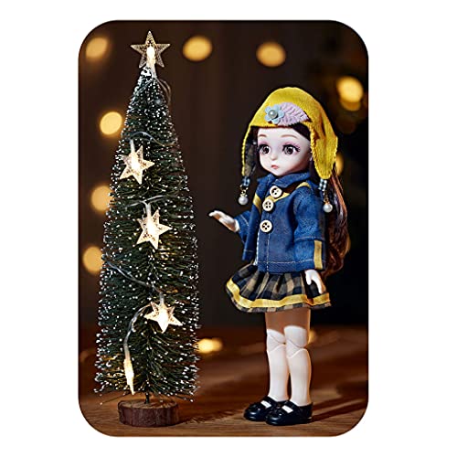 Dolls Dolls Jointed Für Puppen Spielzeug Mit Vollem Set Clothes Schuhe Perücke Make Up Geschenke Für Kinder Mädchen Augapfelpuppe von SELVFZ
