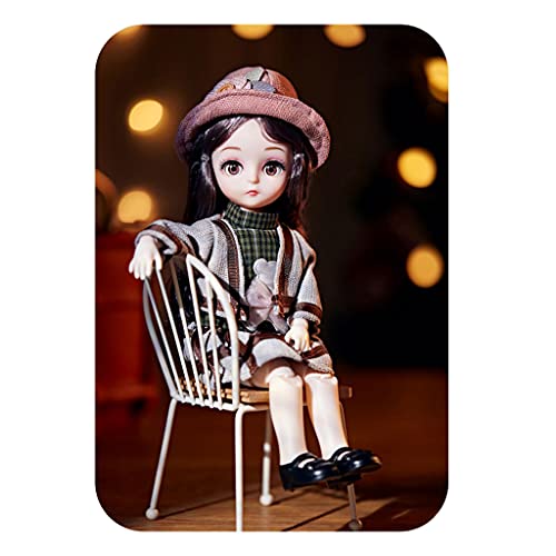 Dolls Dolls Jointed Für Puppen Spielzeug Mit Vollem Set Clothes Schuhe Perücke Make Up Geschenke Für Kinder Mädchen Augapfelpuppe von SELVFZ