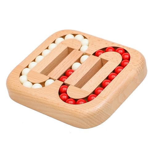 SELVFZ Einbezogenes Holzlabyrinth Puzzle Spielzeug Für Kinder Erwachsener Mit Bohnenperlendesign Für Stressabbau Und Kognitive Entwicklung Rotierender Bohnenspiel von SELVFZ