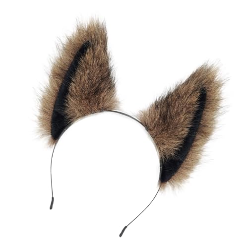 Faux Pelze Wolf/Füchse/Katzen Ohrstirnband Cosplay Kopfbedeckung Pelzige Ohrstirnbänder Halloween Party Kostüm Geschenk Halloween Kostümzubehör von SELVFZ
