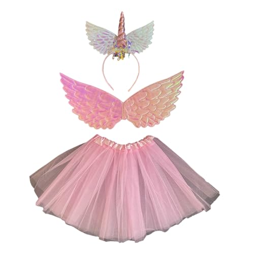 Feenflügel Einhörner Stirnband Tutus Röcke Für Kinder Girls Einhörner Tun Sich Vor Kostüm Halloween Geburtstagsfeier Zu Spielen von SELVFZ