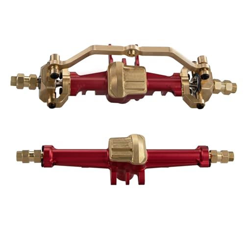 Fernbedienungsauto Vorne Hinterachse Erhöhen Sie Die Höhe Vorne Heck Portalachse Für TRX4M 1/18 Vordere Hinterachsen Set Aluminiumlegierung Vorder Und Hinterer Portalachse Zubehör von SELVFZ