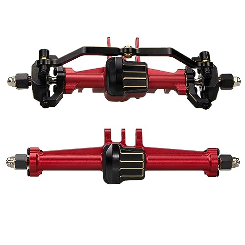 Fernbedienungsauto Vorne Hinterachse Erhöhen Sie Die Höhe Vorne Heck Portalachse Für TRX4M 1/18 Vordere Hinterachsen Set Aluminiumlegierung Vorder Und Hinterer Portalachse Zubehör von SELVFZ