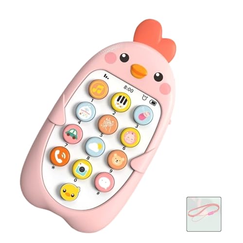 Frühes Lernen Interaktives Telefonspielzeug Mit Touch Activated Sounds Safe Kaue Resistente Musikrassel Für Kleinkind Nature Sound Baby von SELVFZ