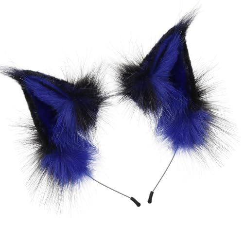 Handgefertigte Kunstpelze Katzen Wolf Füchse Hund Ohren Stirnband Halloween Cosplay Party Kostüm Pelzige Tierhaar Hoop Geschenk Katzen Füchse Wolf Stirnband Und Schwanz von SELVFZ