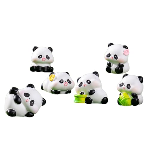 Harz Pandas Statue Bildungsspielzeugfiguren Miniaturpanda Garden Figuren Kuchen Mikroskop Landschaft Ornament Harz Pandas Figuren von SELVFZ