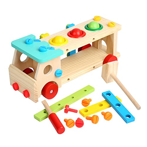 Kids Training Activity Holzwerkzeugkasten Und Zubehör Für Play Set Tragbare Einfache Spielspielzeug Kinder Interactive Kids Tool Set von SELVFZ