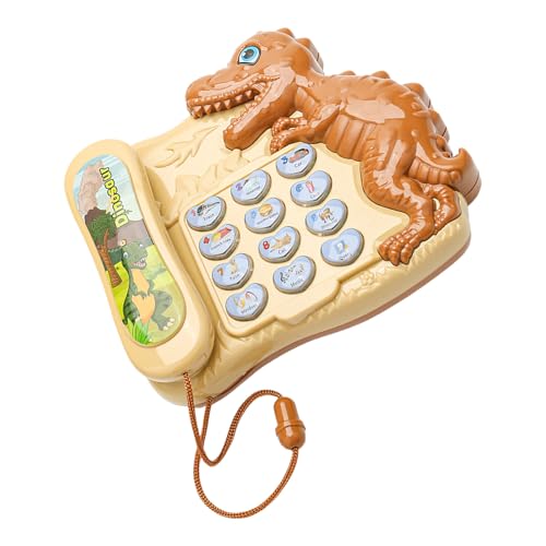 Kinder Interaktives Lernen Telefon Dinosaurierspielzeug Mit Zahlen Geschichten Bildungsgeschenk Für 3+ Jahre Alte Kinder Cartoon Early Education Toy Spielzeug von SELVFZ