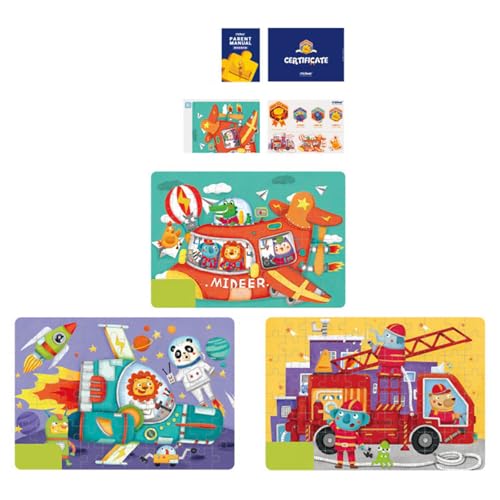 SELVFZ Kinder Selbstorganisation Rätsel Puzzles Puzzle Cartoon Tiere Frühes Bildungsspiel Spiel Sensorisches Kleinkindspielzeug Frühkindliche Bildung von SELVFZ