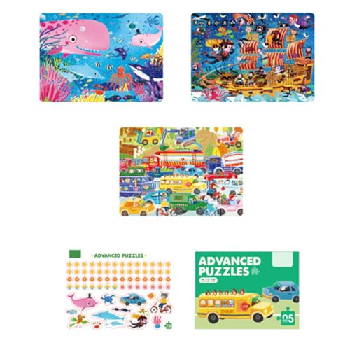 SELVFZ Kinder Selbstorganisation Rätsel Puzzles Puzzle Cartoon Tiere Frühes Bildungsspiel Spiel Sensorisches Kleinkindspielzeug Frühkindliche Bildung von SELVFZ