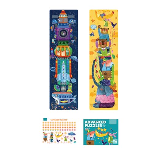 SELVFZ Kinder Selbstorganisation Rätsel Puzzles Puzzle Cartoon Tiere Frühes Bildungsspiel Spiel Sensorisches Kleinkindspielzeug Frühkindliche Bildung von SELVFZ