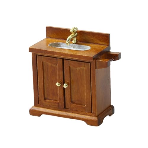 Küchenschrank Schränke Miniaturmöbel Modell Dolls Häuser Küchenzubehör Realistische Spielset 1:16 Küchenspüle Küchenschrank Schränke Miniaturmöbel Modell Dolls Häuser Küchenzubehör Realistische Spielset 1:16 Küchenspüle von SELVFZ