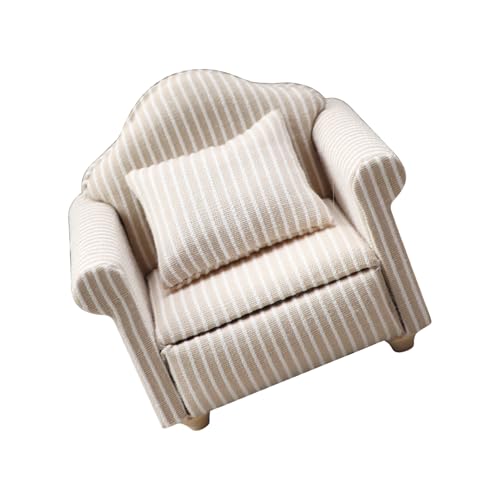 Ländliche Puppenhausmöbel Einheit Sofa Sessel Mit Holzrahmen Polster Sicher Für Kinder Kreative Aktivitäten Holzpuppenhausmöbel von SELVFZ