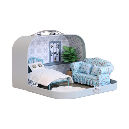 Miniaturpuppenhouses Möbel Set Für Mädchen Realistische Metall Und Stoff Design Safe Spielzeug Geburtstags Mit Aufbewahrung Geburtstagsgeschenkspielzeug von SELVFZ