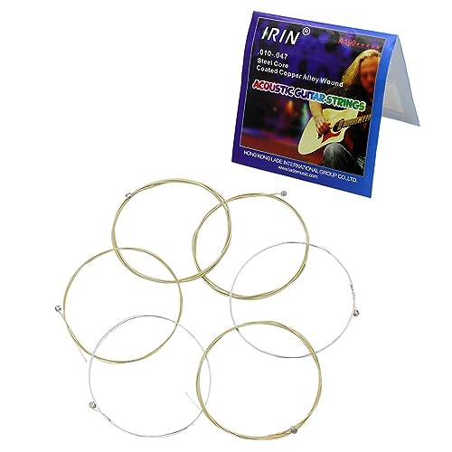 Packung 6pcs Akustik Gitarre Praxis Teil Professionell 6 Strings Folk Gitarre String Stahl Gitarrenstrings Wund Set von SELVFZ