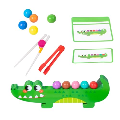 Perlenklemmausgleichsspiel Holzsortierspielzeug Für Farberkennung Handaugenkoordination Training Kinder Bildungsspielzeug Kleinkind Bildungsstapel Gleichgewicht Spiel von SELVFZ