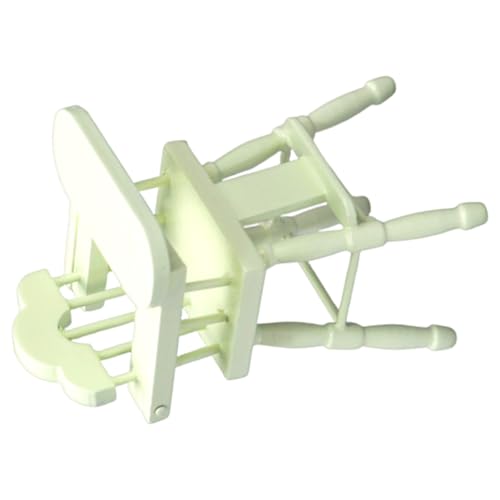 Realistische Metall Miniaturpuppenhäuser High Chair 1/12 Skala Verbessert Die Miniaturszene Und Modell Holzpuppenhäuserzubehör von SELVFZ