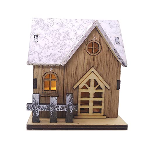 SELVFZ 1/18 Miniaturpuppenhaus Wohnkultur Holzhausmodell Mit Licht Für Weihnachten Zartes Schneehausmodell Weihnachtshemmung Home Decor Indoor SELVFZ 1/18 Miniaturpuppenhaus Wohnkultur Holzhausmodell Mit Licht Für Weihnachten Zartes Schneehausmodell Weihnachtshemmung Home Decor Indoor von SELVFZ