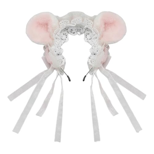 SELVFZ 1/Maus Ohren Haarband Maus Schwanzmäuse Kostüm Halloween Cosplay Kostüme Mauses Ohrstirnband Fauxpelze Fauxpelze von SELVFZ