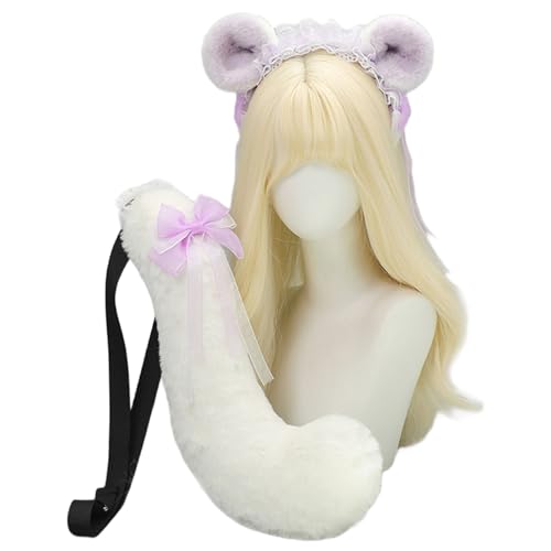 SELVFZ 1/Maus Ohren Haarband Maus Schwanzmäuse Kostüm Halloween Cosplay Kostüme Mauses Ohrstirnband Fauxpelze Fauxpelze SELVFZ 1/Maus Ohren Haarband Maus Schwanzmäuse Kostüm Halloween Cosplay Kostüme Mauses Ohrstirnband Fauxpelze Fauxpelze von SELVFZ