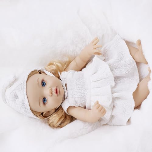 SELVFZ 12 Zoll Neugeborenen Baby Blond Mädchen Puppen In Vinyls Perfekt Für Eltern Kind Interaktion Kinderfreundlich Realistisches Mädchen SELVFZ 12 Zoll Neugeborenen Baby Blond Mädchen Puppen In Vinyls Perfekt Für Eltern Kind Interaktion Kinderfreundlich Realistisches Mädchen von SELVFZ
