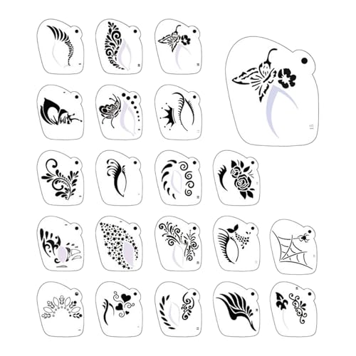 SELVFZ 20pcs/Pack Gesichtsbemalungsschablonen Für Kinder Geburtstagsfeierlichkeiten Maskerade Temporäre Make Up Schablonen Für Kinder SELVFZ 20pcs/Pack Gesichtsbemalungsschablonen Für Kinder Geburtstagsfeierlichkeiten Maskerade Temporäre Make Up Schablonen Für Kinder von SELVFZ