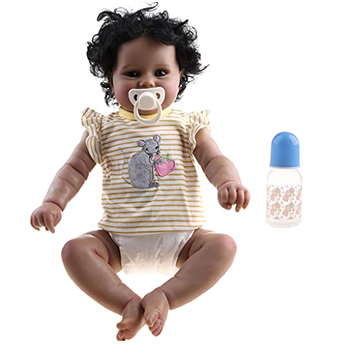 SELVFZ 21inch Interaktives Spielzeug Realistische Neugeborene Babypuppen Silikon African Weichkörper Junge Für Mit Veränderlichen DRE Babys Spielzeug Kinder Geschenk SELVFZ 21inch Interaktives Spielzeug Realistische Neugeborene Babypuppen Silikon African Weichkörper Junge Für Mit Veränderlichen DRE Babys Spielzeug Kinder Geschenk von SELVFZ