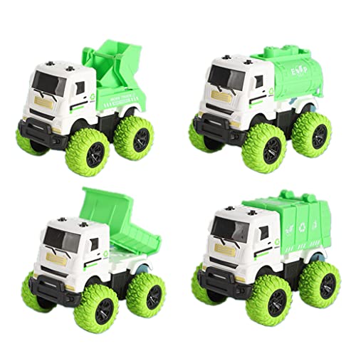 SELVFZ 3/4pcs Interactive LKW Toy Car Car Friction Powered Push Active & Go Back Fahrzeuggeschenk Für Baby Boys Girl SELVFZ 3/4pcs Interactive LKW Toy Car Car Friction Powered Push Active & Go Back Fahrzeuggeschenk Für Baby Boys Girl von SELVFZ
