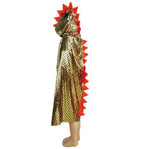 3.. Kinder Dinosaurier Kostüm Mit Kapuze Cloak Halloween Cosplay Dragon Cape Kleinkind Rollenspiel Party Accessoire Dinosaurier Kostüm von SELVFZ