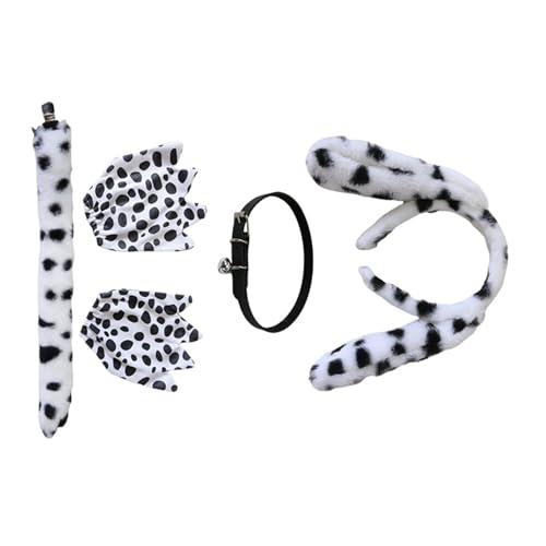 SELVFZ 4PCS Dalmatian Puppy Kostüm Set Kostüm Kostüm Kits Accessoires Für Weihnachts Halloween Cosplay Party SELVFZ 4PCS Dalmatian Puppy Kostüm Set Kostüm Kostüm Kits Accessoires Für Weihnachts Halloween Cosplay Party von SELVFZ