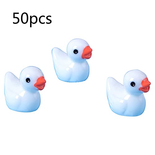SELVFZ 50pc Tierharz Ente Flacher Rücken Miniatur Künstliche Handgemalte Harz Craft Play Spielzeug von SELVFZ