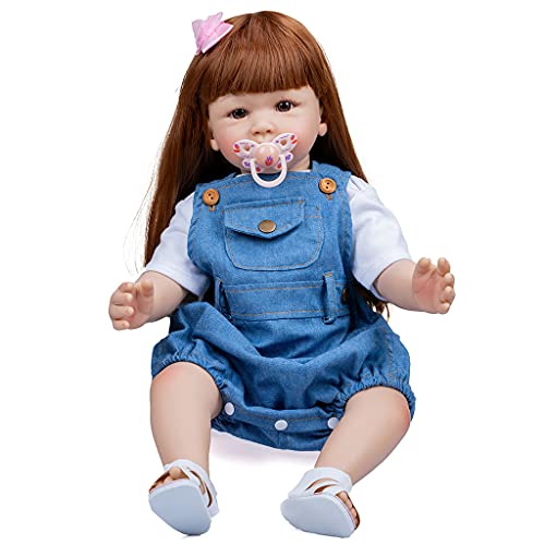 SELVFZ 60 cm Weiche Spielzeug Realistische Babypuppen Lebendige Lebenseike Für Mit Lockigem Haar Bildungsgeborene Kinder Erwachsene Party Gunst SELVFZ 60 cm Weiche Spielzeug Realistische Babypuppen Lebendige Lebenseike Für Mit Lockigem Haar Bildungsgeborene Kinder Erwachsene Party Gunst von SELVFZ