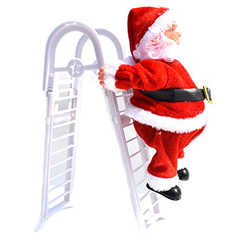SELVFZ 9 ’Toy Figur Elektrische Weihnachtsmann Leiter Spielzeug Realistischer Weihnachtsmann Weihnachtsbaumschmuck Spielzeug Für Raumdekoration von SELVFZ