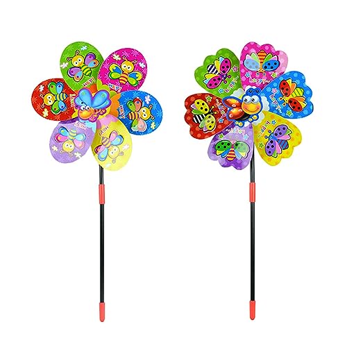 SELVFZ 9.45x19.3in Halloween Biene Bunte Windmühle Für Kinder Zum Spielen Yard Garden Defender Spielzeug Lustige Kinder Zu von SELVFZ