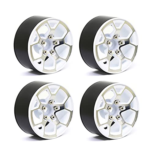 SELVFZ Aluminiumlegierung Metall 4 Stcs Beadlock Wheel Felgen Für 1/10 Für SCX10 D90 Modell Crawler Car von SELVFZ