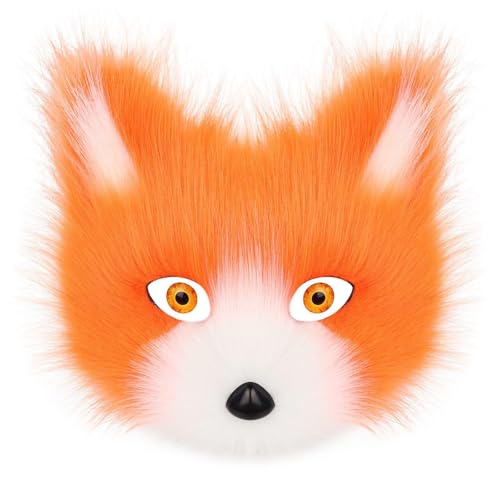 SELVFZ Animal Halb Faf Wolf Kunstkostüm Eyemaskes Für Halloween Cosplay Maskerades Partys Halloween Cosplay Kostüm von SELVFZ