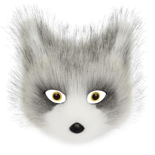 SELVFZ Animal Halb Faf Wolf Kunstkostüm Eyemaskes Für Halloween Cosplay Maskerades Partys Halloween Cosplay Kostüm von SELVFZ